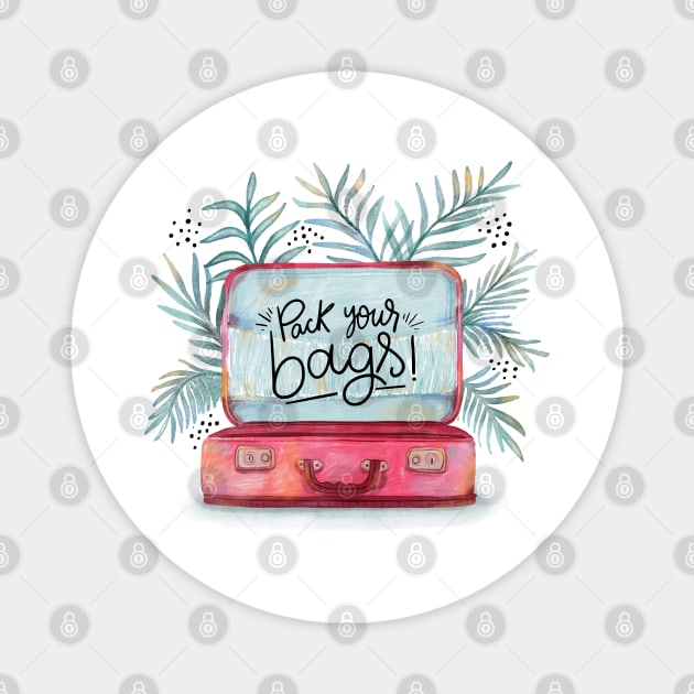 Pack Your Bags Magnet by Mako Design 